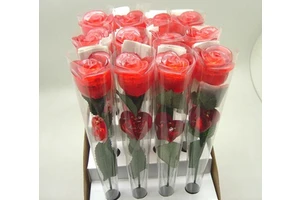 Plastic Light-Up Rose Flower Thanksgiving Decoration