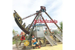 Popular Carnival Attractive Fiberglass Viking Boat 24 People Pirate Ship Rides for Sale