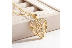 2025 Mother's Day Gift MOM Fashion Necklace High Quality Zircon Pendant Suitable for Women's Mother's Day Gift