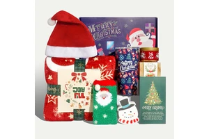 2025 New Christmas Gifts for Women Gift Baskets for Women Xmas Gift with 20 Tumbler Hat Blanket Candle Sock Soap Bath Bomb