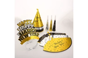 Hot New Year's Eve Set Happy Birthday Party Festival Decoration Three-Piece Speaker Photo Booth Props for Celebrations