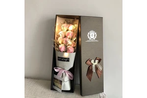 2026 New Product Hot Sale Valentine's Day Soap Flower Gift Box Birthday Christmas Girlfriend Carnation Baby's Breath Rose