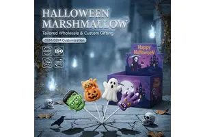Premium Halloween Trick or Treat Candy 20g Large Lollipop in Themed Display Box for Kids Party Events