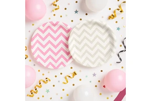 Custom Multi Pattern Disposable Paper Plates for Birthday Party 9inch Disposable Tableware Set for Kids & Adults