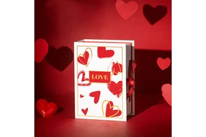 Valentine's Day Heart-Shaped Magnetic Closure Gift Packaging Box for Cosmetics Perfume Lipstick Birthday Gift Packaging