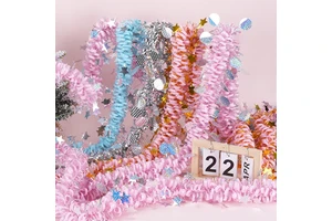7cm Multicolored Heart-shaped Metal Stripe for New Year Scene Decoration Indoor and Outdoor Decoration