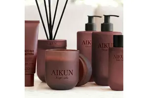 AIKUN Custom Eco Friendly Relaxing 120 Days Long Lasting Soy Wax Reed Diffuser Candle Gift Set For Bathroom Bedroom Office Home
