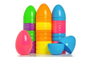 Wholesale Cheap Large Size Easter Egg DIY Toys Plastic Customized Painted Eggshell