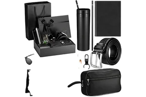 Father's Day Gift Pack Gift Box WithTumbler Leather Belt Sunglasses Best Man Souvenir Birthday Business Gift for Him