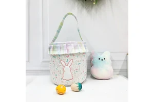 Hot Sell Easter Products Colorful Cute Easter Bunny Baskets Decorative Storage Basket Easter Egg Basket