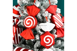 Hatty Shatterproof PVC Candy Christmas Tree Decoration 32cm Hanging Multi-Color Plastic Ornament