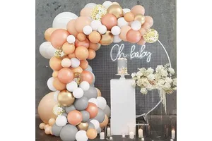 Kids Baby Birthday Theme Balloon Rose Gold Black Ballon Set Kit Party Supplies Happy Birthday Decoration for Boy Girl