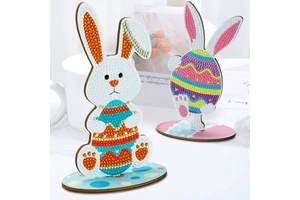 New Product Acrylic Easter Rabbit Desktop Decorations Diamond Painting Kit Creative Easter Eggs Home Decor DIY Ornament