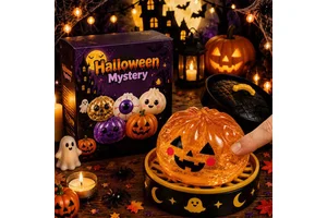 Spooky Cute Halloween Squishies Steamer Set Pumpkin Skeleton Ghost Eyeball Fidget Toys