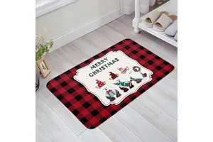 Hot Selling New Style Anti Slip Washable Christmas Pattern Jacquard Living Room Rug Door Mat