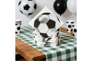 617049 16PCS Soccer Football Napkin Tissue Party Tableware Supplies Sports Event Decorations Kids Adults Birthday Celebration