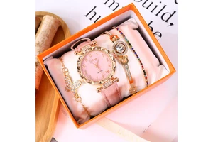 Cross-border Full-Diamond Stainless Steel Watch Bracelet Gift Box W3255 Premium Valentine's Day Mother's Day Gift for Girlfriend
