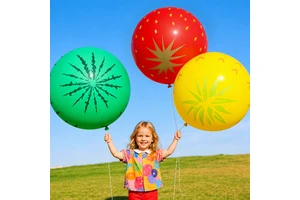 Giant Watermelon Strawberry Natural Latex Balloons Thickened Burst-Resistant for Summer Pool Party Fruit Themed Birthday Decor