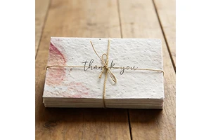 Eco-Friendly Plantable Seed Paper Thank You Cards, Customized Sproutable Greeting Gift Cards For Wedding/Business