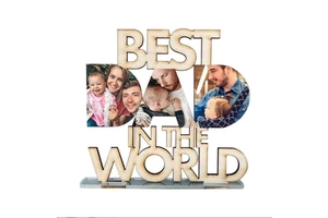 High Quality the Low Price Father's Day Wood Crafts BEST DAD in the WORLD Creative Father's Day Commemorative Gifts of Pendant