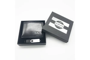 Custom VIP Men's Gift Set With Leather Wallet and USB Gift Set Customized Promotional Luxury Gift Set
