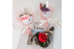 Valentine's Day Single Rose Business Gift Creative Exquisite Advertising SouvenirArtificial Flowers Girlfriend Mini Handheld