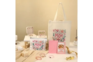 Lunaire Happy Mothers Day Gifts Sets Canvas Tote Bag for Mother Best Bonus Mom Gifts Set for Women Thank You Gifts