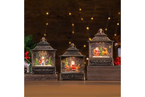 New with Snow Night Light Decorations Music Box Gifts Christmas Products