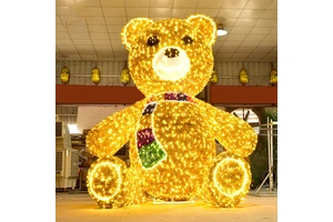 Wholesale Brand-new 3D Giant Outdoor New Year Christmas Holiday Decoration Iron Frame Remote Control Landscape Decorative Theme