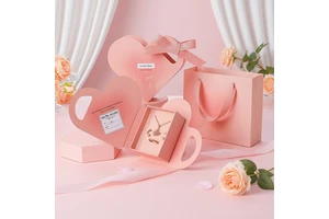 Qixi Valentine's Day Heart-Shaped Handheld Romantic Jewelry Gift Box for Couples Creative Souvenir Box Wholesale Girlfriend