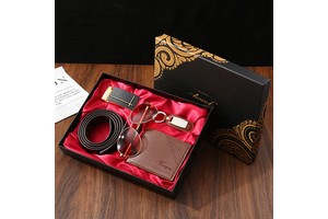 Business Gift Set for Men's Birthday & Father's Day-Luxury PU Material Gift for Dad and Boys