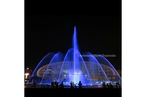 Optimum Show Crown Jets Fontaine Commercial Musical Dancing Water Fountain Rainbow Jets Modern Design Eco-Friendly Stainless