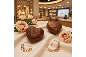 Supplier Personalized Wooden Heart Ring Box, Engraved Names & Date Wedding Ring Holder, Customized Keepsake Gifts For Couples