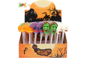Creative Funny Halloween Pumpkin Lollipop and Tricky Bulk Scary Skull Candy
