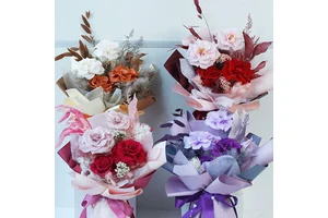 2026 Trending Mother's Day Gifts Wholesale Unique Personalized Glass Dome Bouquet Natural Dried Roses-Long Lasting 3-5 Years