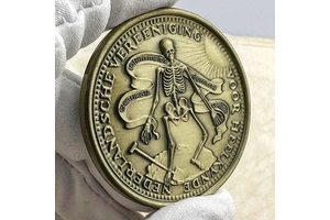 Custom Made 3D Ancient Bronze Antique Brass Souvenir Coin Dutch Vereeniging Voor Heelkynde Metal Crafts