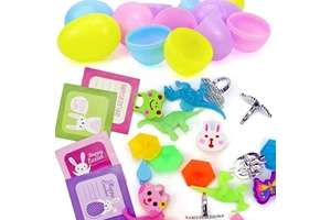 Easter Egg Surprise Toys Inside 24 Pieces Custom Plastic Easter Egg Decoration for Kids Party Prizes