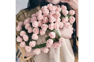 Wholesale New Rose Bouquet Blankets with Plant Pattern Perfect Gifts for Anniversaries Valentines' Day Friends Finished Products