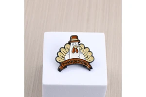 Unique Thanksgiving Accessory Turkey with Hat and Ribbon, Must have for Thanksgiving Lovers, Creative Fun Fashion Accessory
