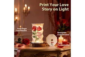 Wholesale Unique Folding Design Luxury Table Lamp LED Night Light for Valentine's Day Corporate Gift Set