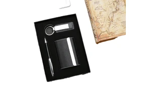 Trend 2026 Customized Products for Business Name Card Holder Keychain Pen for Men Gift Set or Small Gifts for Customers/partner