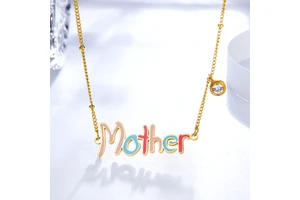 Mothers Day Gifts 2023 Mothers Love Necklace 18k Stainless Steel Jewelry for Mom Necklace Mothers Day