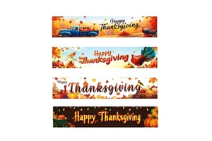 Thanksgiving Banner Thanksgiving Party Decoration Bunting Thanksgiving Backdrop Banner Fast Shipping Custom Accepted
