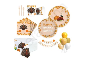Wholesale Custom Eco Friendly Compostable Paper Tableware Cardboard Cake Plates for Thanksgiving Day
