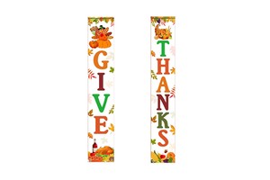Thanksgiving Door Curtain 30*180cm Festive Banners for Home Decor