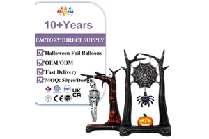 Wholesale Halloween 3D Standing Dead Tree & Ghost Foil Balloon Party Photo Backdrop Props Toy Balloon Holiday Decoration
