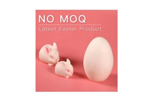 Latest Eco-Friendly Silicone Easter Bunny Mold Set with Opp Bag Packaging Pink Color NO MOQ