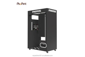Korean Style Enclosure Retro Passport Self-Service Photo Booth Machine