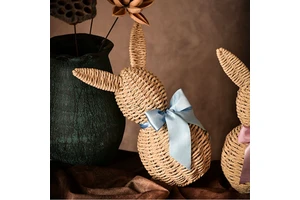 Wholesale PrDecorative Bunny Easter Statue Home Decor Handmade PE Material Gift Box Packaging Best Selling Products