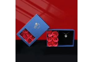 Romantic Valentine's Day Gift Soap Flowers Valentines Day Jewelry Gift Box Rose Jewelry Box Mother's Day Gift